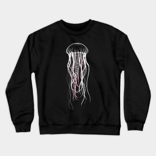Jellyfish with red threads - Jellyfish motif Crewneck Sweatshirt